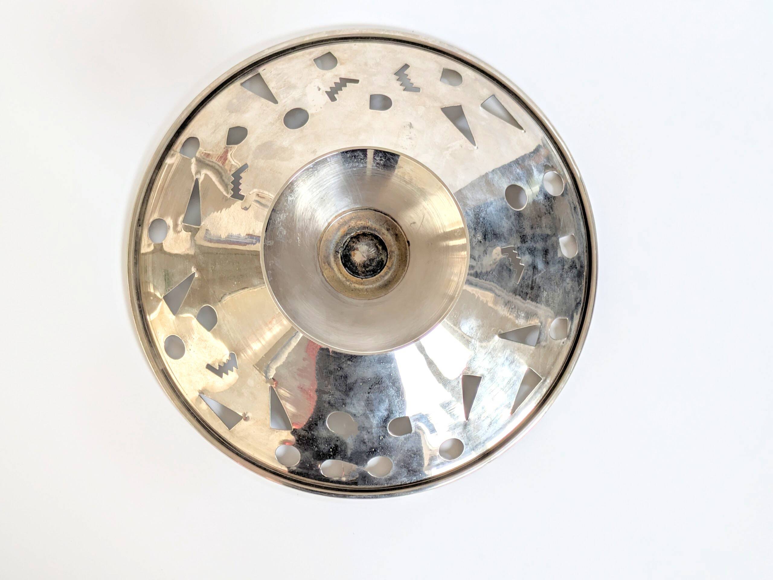 1980s Memphis Style Fruit Bowl | Stainless Steel