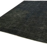 Hand-knotted persian antique 1970s 276 cm x 369 cm black wool carpet