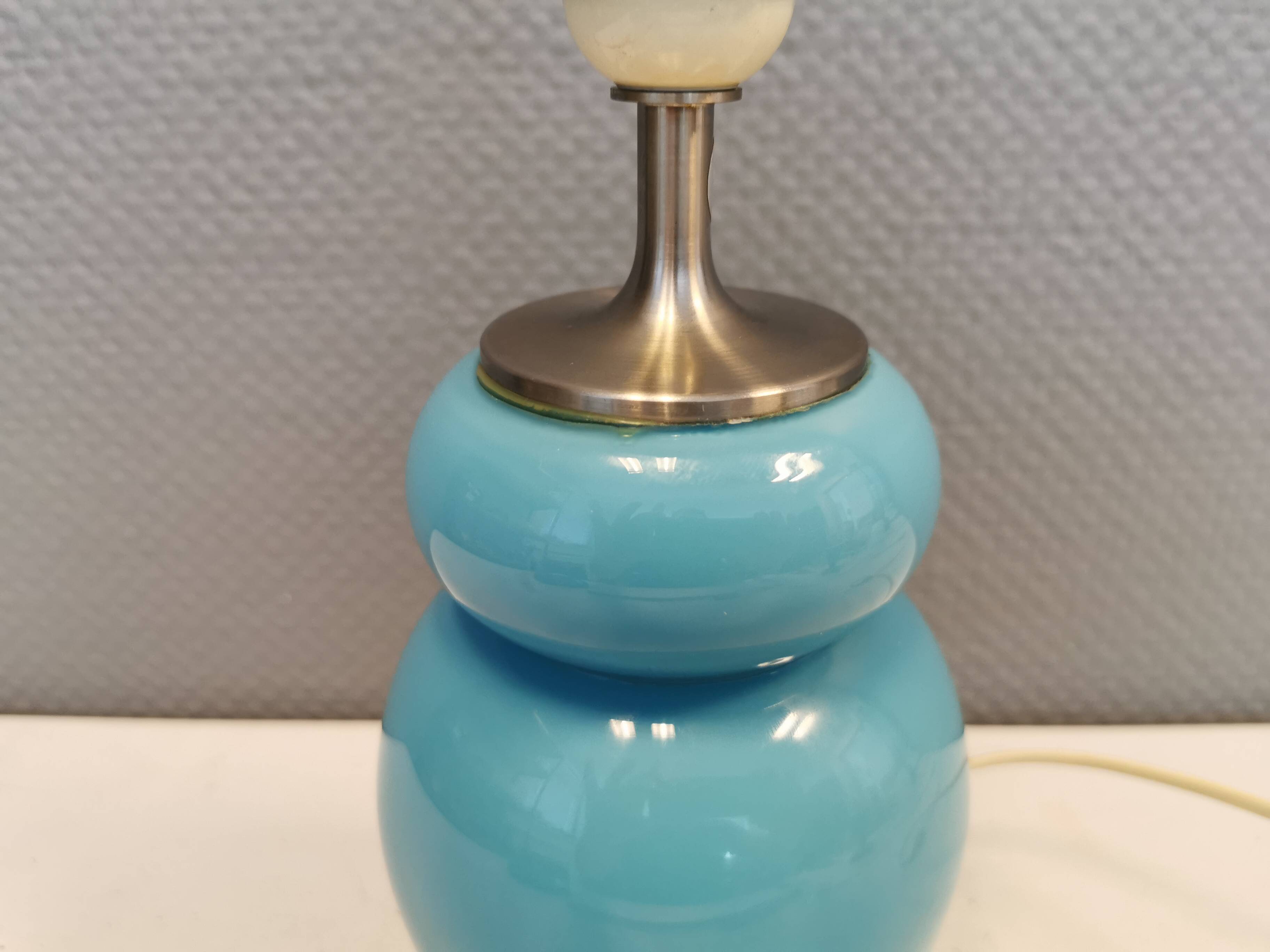 Table lamp designed by Anja Kjær in 1991 for Royal Copenhagen (produced at Holmegaard glassworks)