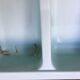 Table formica white grey marble, pink Supermatic