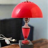 Lámpara de Mesa Vintage Space Age Roja – Diseño Futurista de los Años 60-70