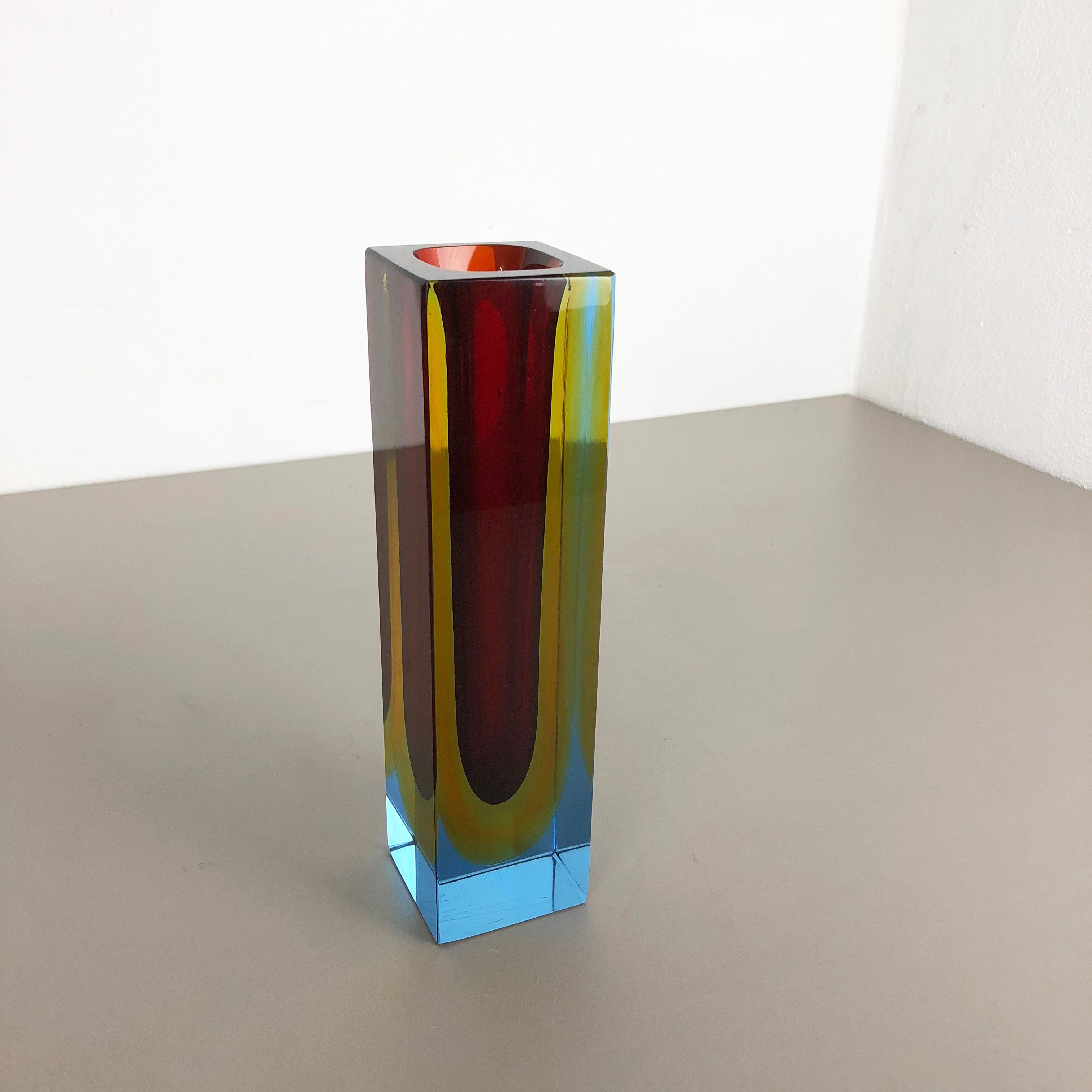 Murano glass sommerso vase designed by Flavio Poli, Italy, 1970s