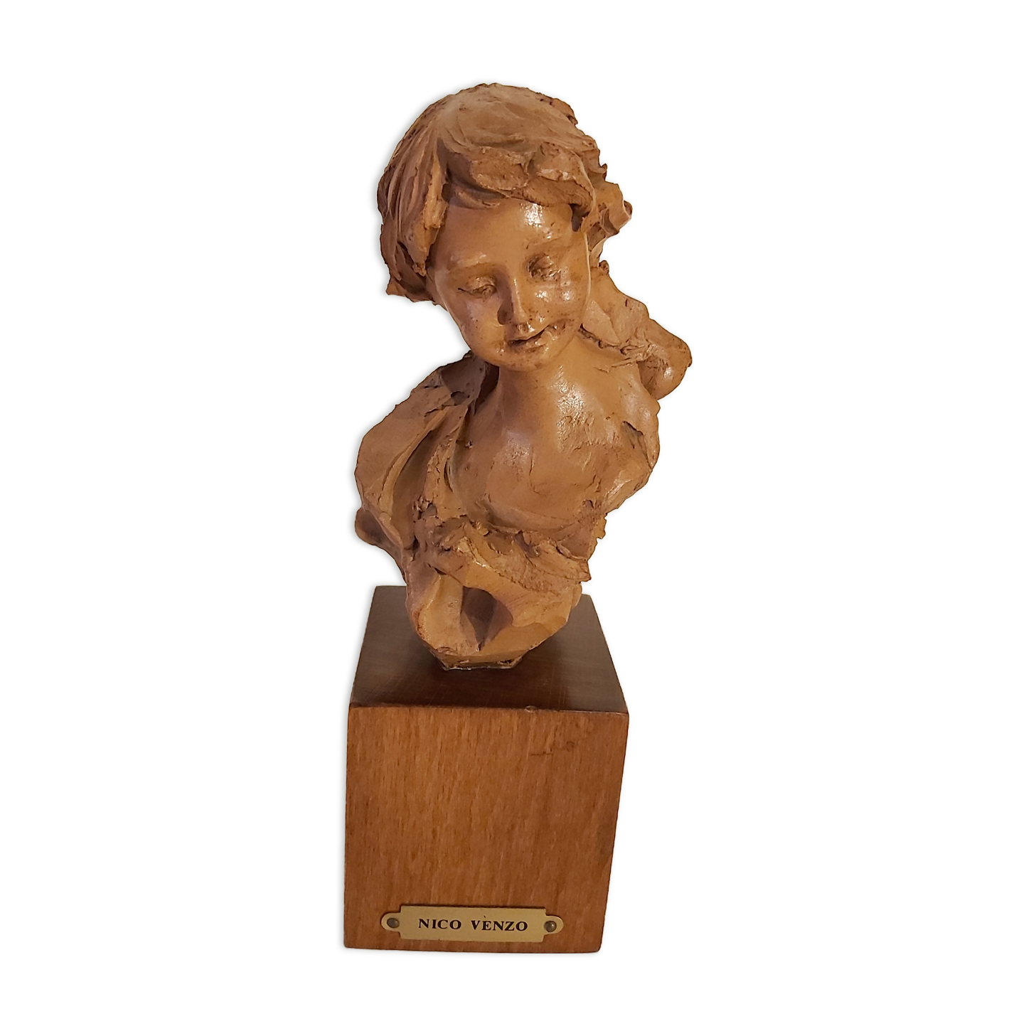 Bust girl in terracotta Nico Venzo