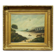 Tableau "Le pont de chemin de fer", ML Daguerry 1888.