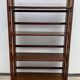 Pair of folding wooden bookcases, 4 shelves, 1950