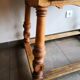 Old country desk feet turned