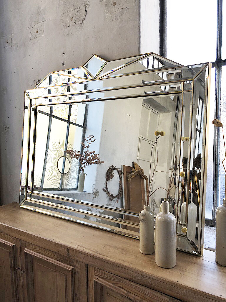 Italian design milked gold mirror