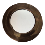 Round brass mirror 19cm