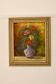 Original Swedish oil on panel "Flowers" by Regran - Vintage & Framed