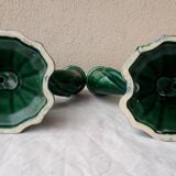 Green candlesticks candle holders