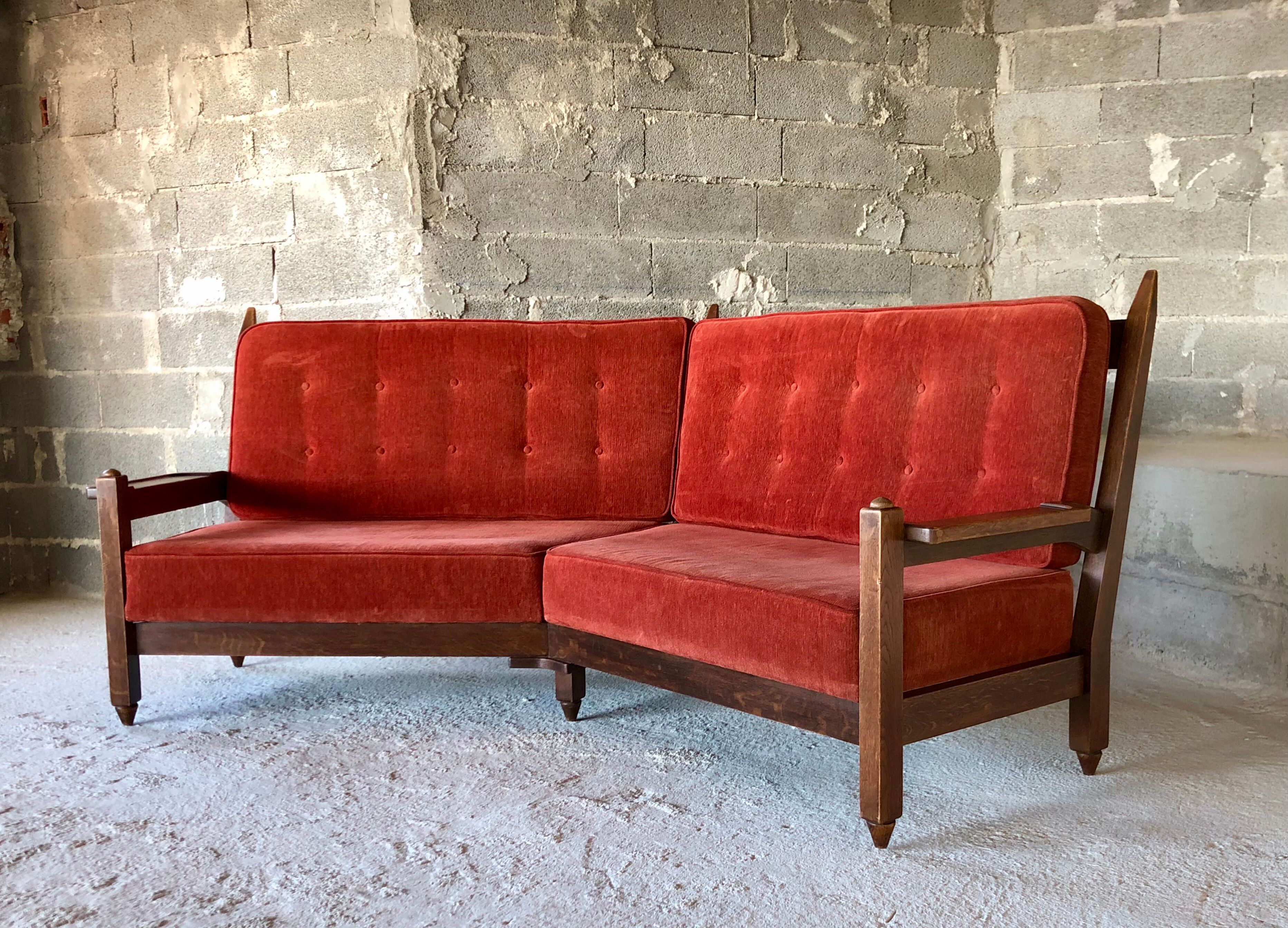 Corner sofa by Guillerme and Chambron for Your home, France 60s