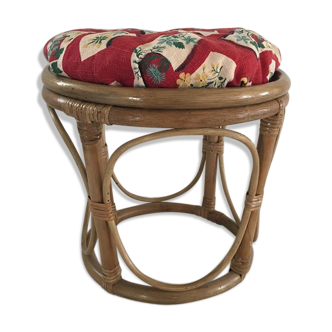 Vintage rattan stool