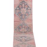 Vintage Turkish rug from Oushak, hand-woven 95x745 cm