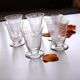 Six glasses of Baccarat wine in engraved crystal, model "Michelangelo"