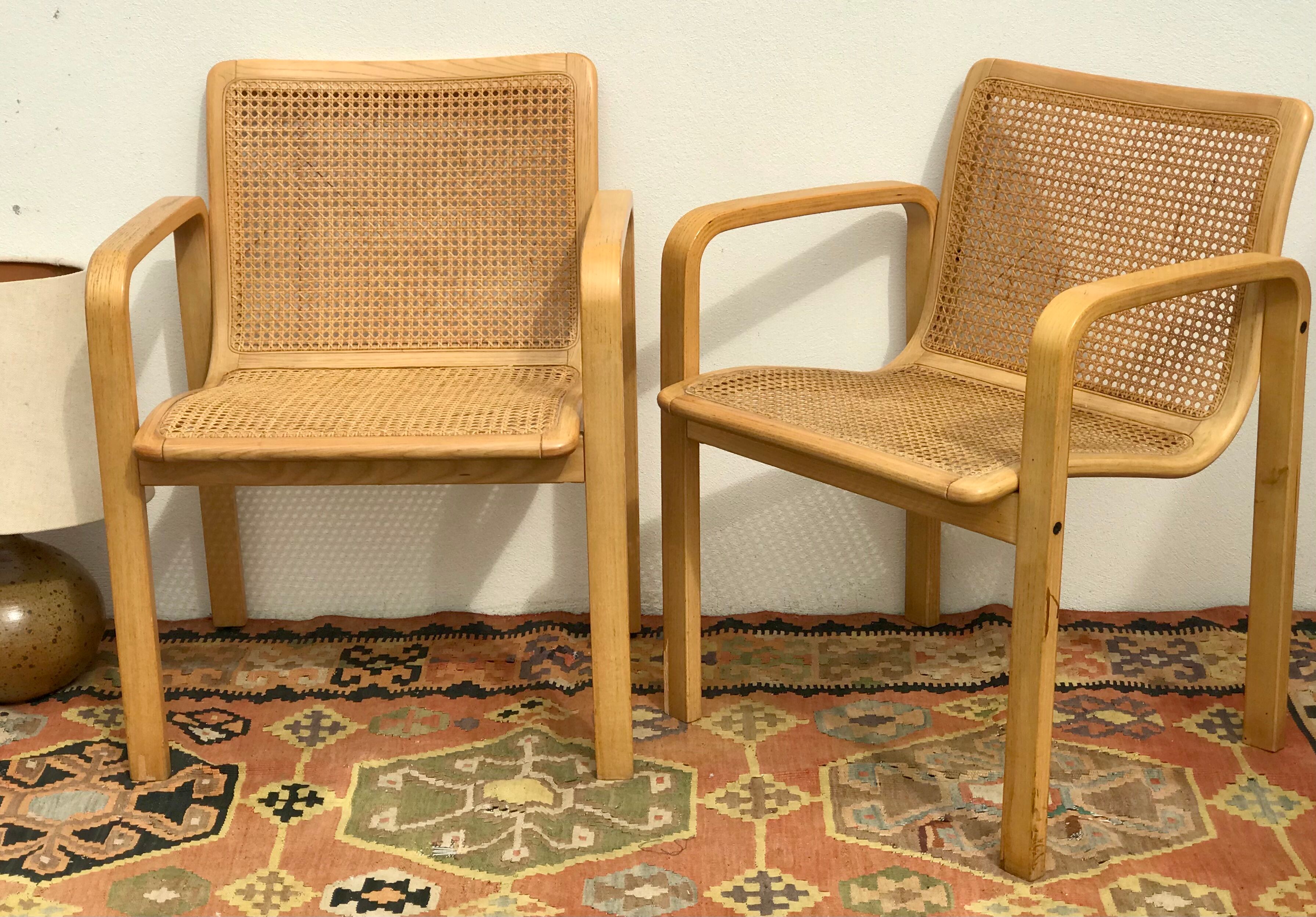 Pair of canne chairs