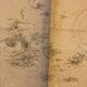 Old Galapagos maritime map with signature of the hydrographic US Navy captains