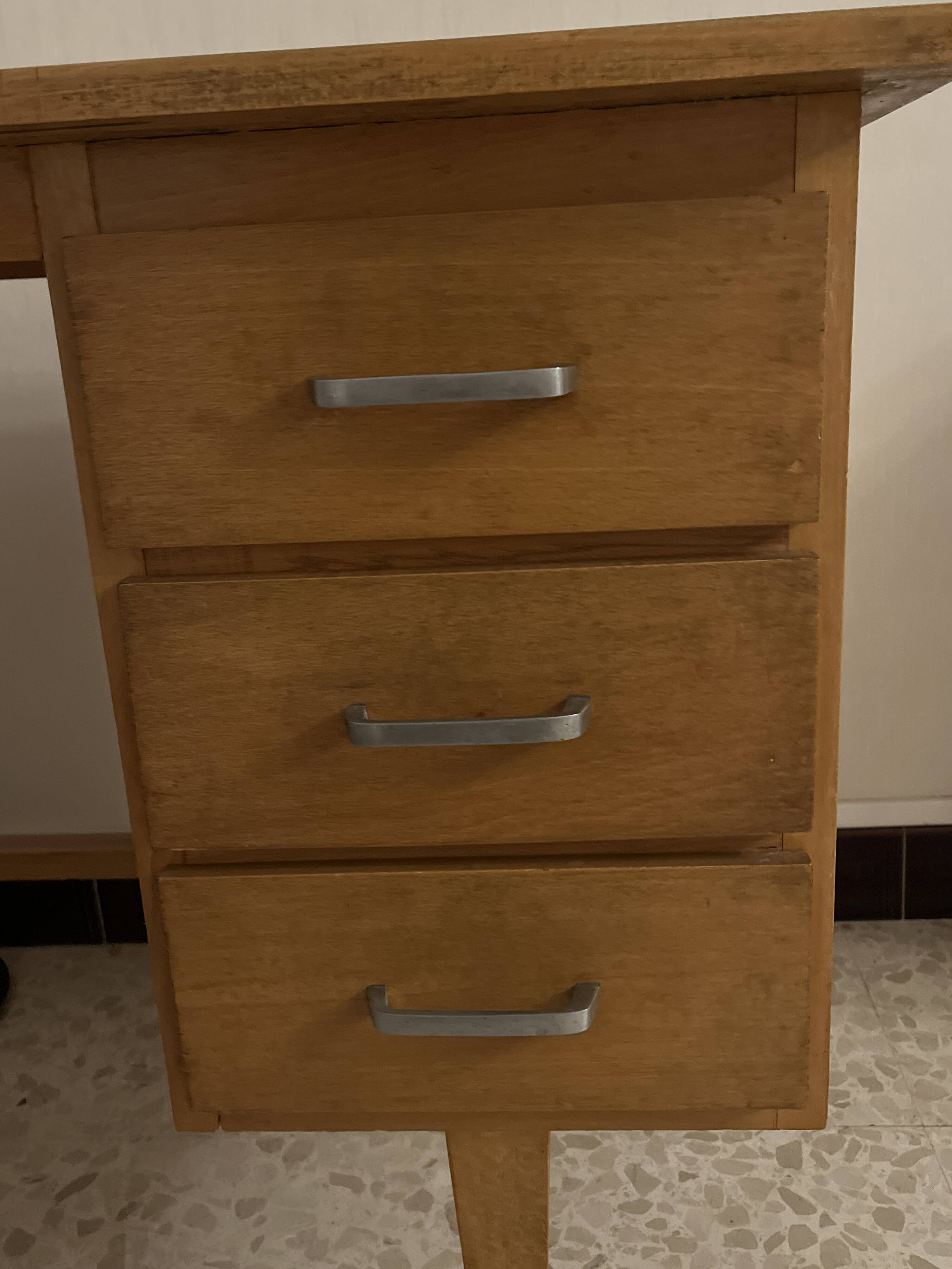 Vintage wooden desk from the 1960s