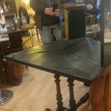 Miroir mural à système en bois finition Wengé datant de la fin du XIX siècle