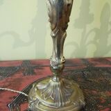 Chandeliers, candelabras pair of table lamps, bronze