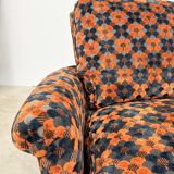 "Maximalist" 3-Seater Sofa 70s – Carved Velvet & Feathers