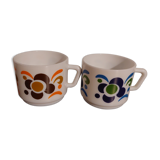 Tasses arcopal à fleurs