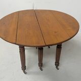 Louis Philippe six-legged table in solid cherry wood, 19th century