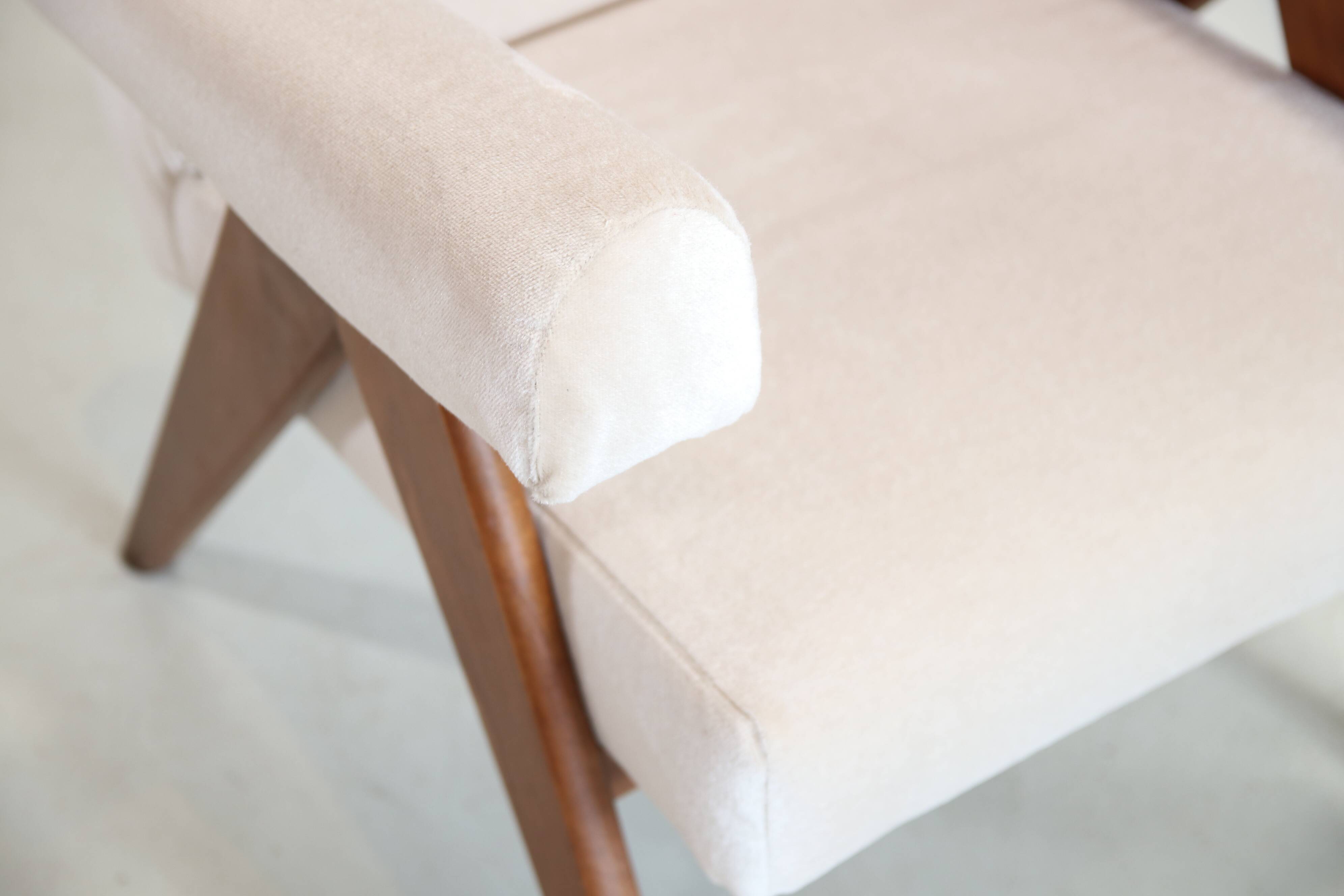 Fauteuil design italien en mohair
