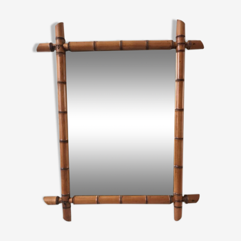 Miroir de barbier style bambou XXème