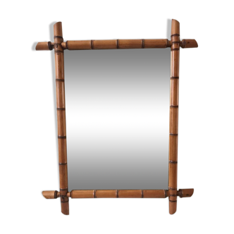Miroir de barbier style bambou XXème