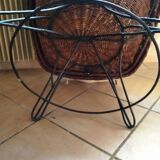 Fauteuil en rotin 1950/1960
