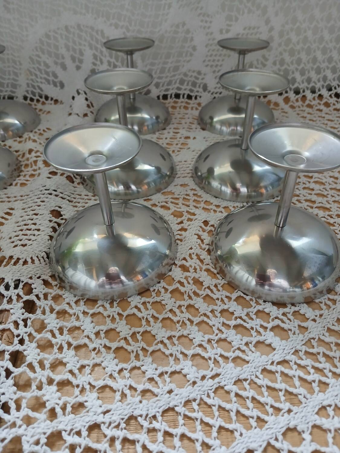 12 ice cream cups + stainless steel tray Guy Degrenne