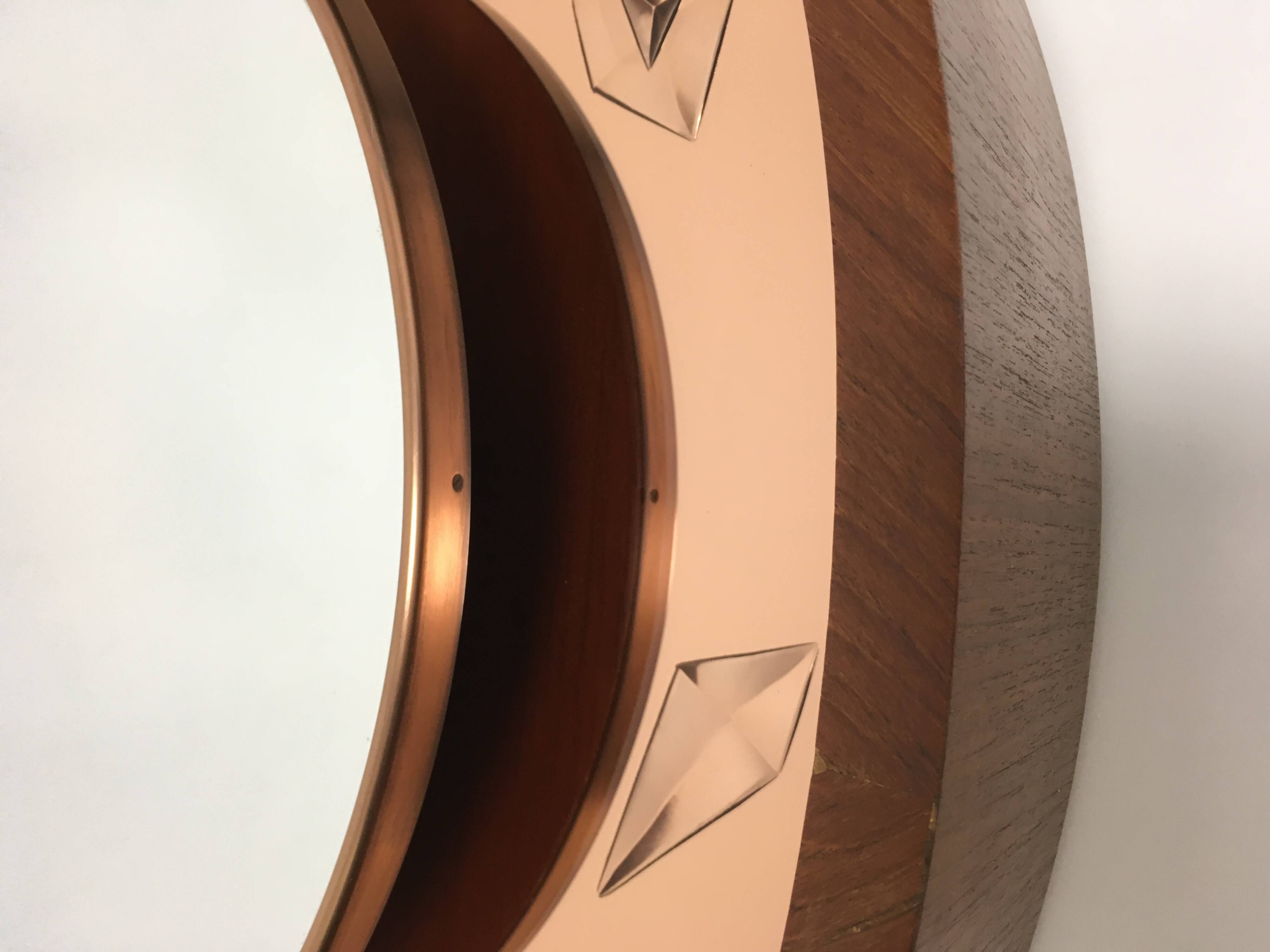 Vintage Wall Mirror attributed to Guglielmo Ulrich by Fontana Arte, Italy