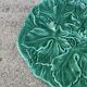 Majolica plate with vine leaves, old Digoin.