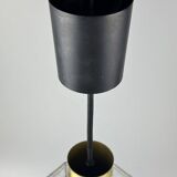 60s 70s ceiling lamp Glashütte Limburg Germany glass & brass Space Age