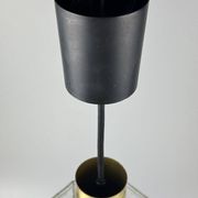 Suspension des années 60 70 Glashütte Limburg Allemagne verre et laiton Space Age