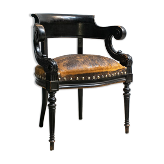 Fauteuil bureau cuir 1920’