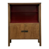 1950s Brazilian modernist library in exotic wood and lacquer.