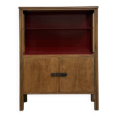 1950s Brazilian modernist library in exotic wood and lacquer.