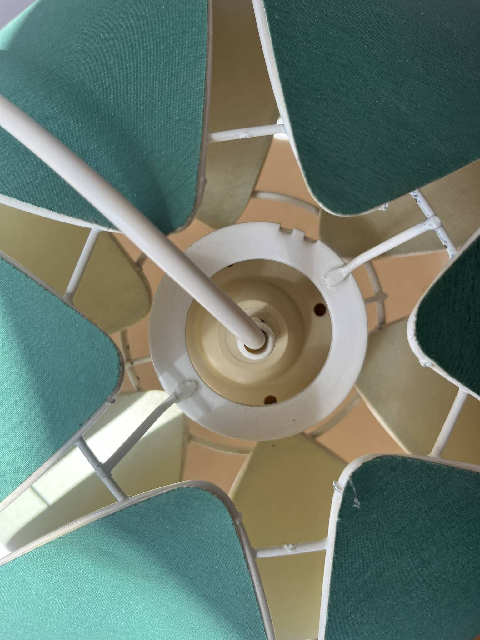 Suspension vintage fleur de lotus verte, 12 pétales