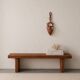 Hanging wooden amphora vase, 70s bohemian decor.