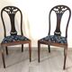 Pair of English Sheraton chairs in mahogany early twentieth century