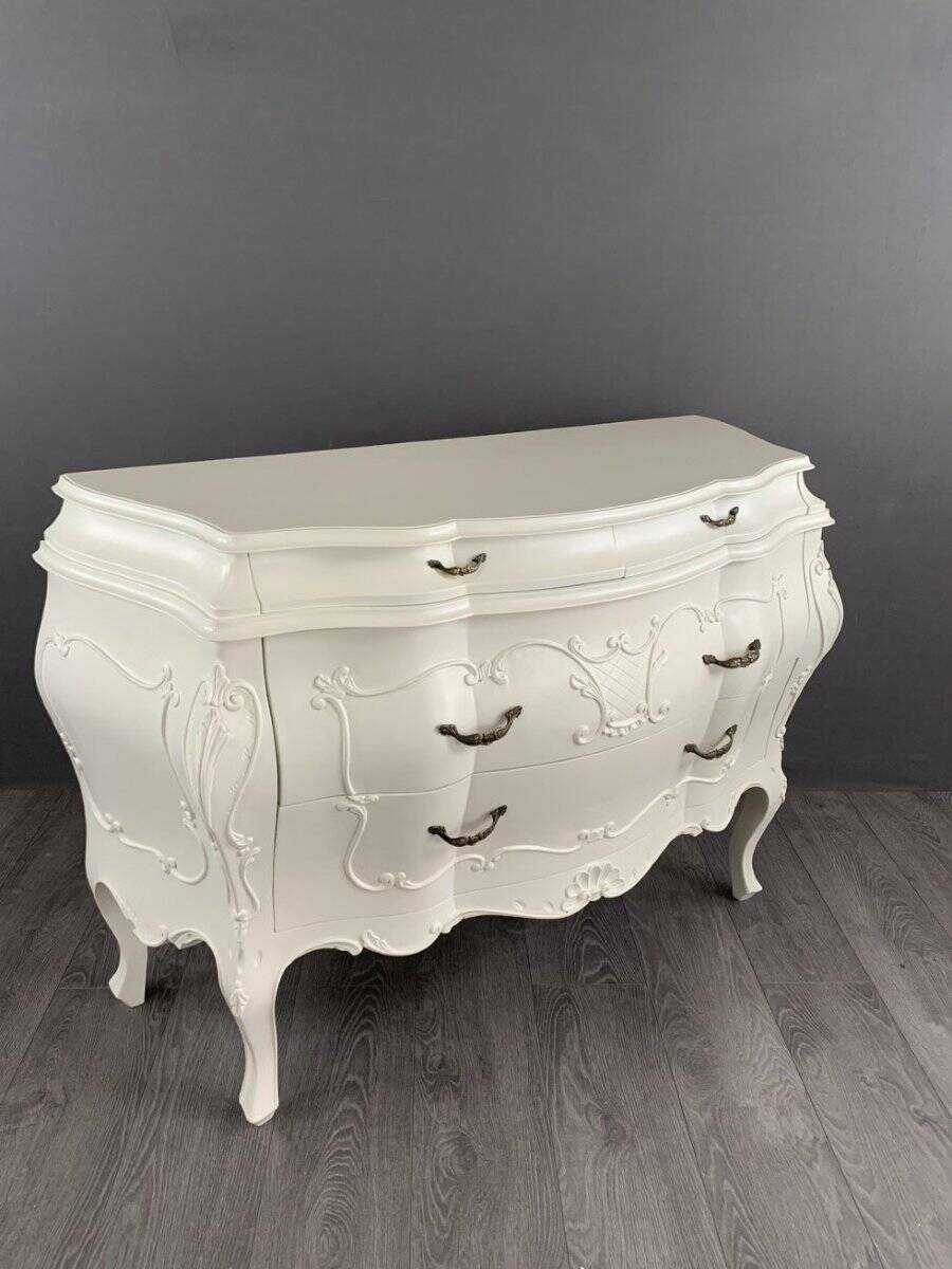 Louis XV Style Bedroom Set, Chest of Drawers and Two Bedside Tables, 20th Century