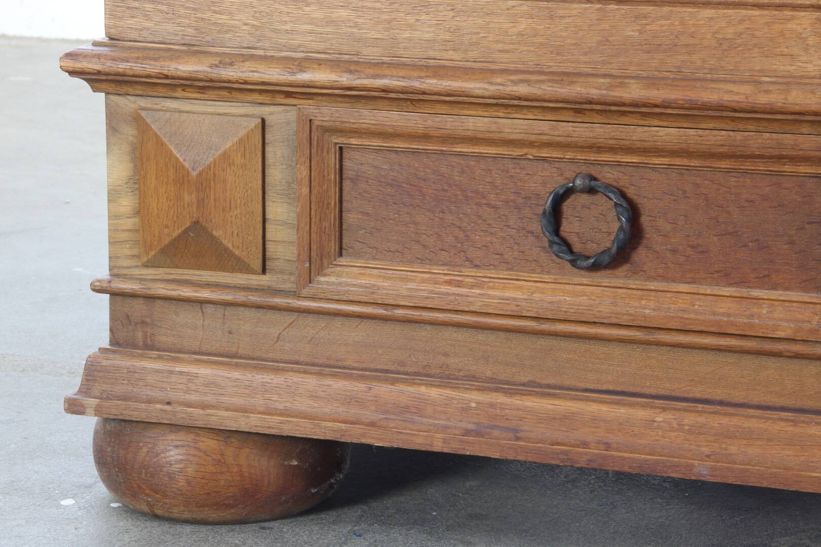Vintage 1930s Solid Oak Danish Brutalist / Formhouse Cabinet