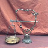 Brass countertop libra with vintage Italian bronze around 1940