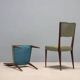 Vintage beech chairs, painted, faux leather, design, Italy, 1960s