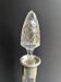 Carafe en cristal soufflé, taillé et col en argent