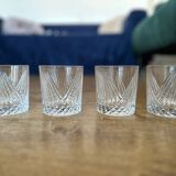Set of vintage crystal whiskey glasses