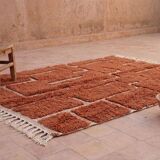Tapis en laine pure fait main traditionnelle taille 2/3 m