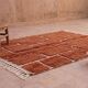 Tapis en laine pure fait main traditionnelle taille 2/3 m