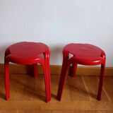 Pair of Stamp stools by Henry Massonnet, circa 1970.